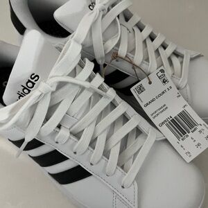 Adidas Grand Court 2.0 White Black Athletic Shoes